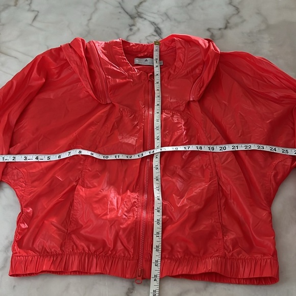 Stella McCartney By Adidas Orange Red Jacket Sz M Oversized Zip Jacket - Picture 13 of 16